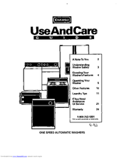 Estate WASHERS Use And Care Manual