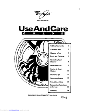 Whirlpool 6LSC9255BQ0 Use And Care Manual