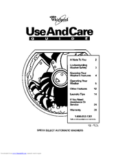 Whirlpool LLC7244AN0 Use And Care Manual