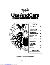 Whirlpool LLR5144BQ0 Use And Care Manual