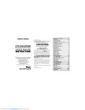 Whistler XTR-325 Total Band Protection Plus Ku Owner's Manual