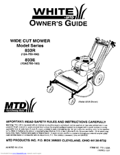 White 833E Series Owner's Manual