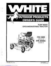 White FR-1800 Owner's Manual