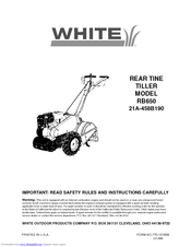 White 21A-458B190 Operator's Manual