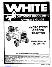 White Outdoor 142-996-190 Owner's Manual
