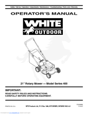 White Outdoor 400 Series Operator's Manual