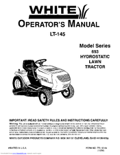 White LT-145 Operator's Manual
