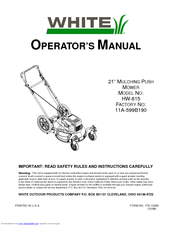 White Outdoor HW-615 Operator's Manual