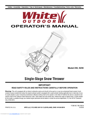 White Outdoor 9235 Operator's Manual