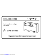 White Rodgers 1F91W-71 Operation Manual