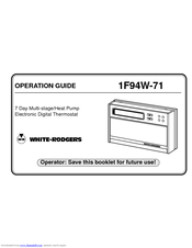 White Rodgers 1F94W-71 Operation Manual
