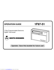 White Rodgers 1F97-51 Operation Manual