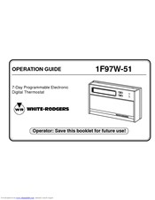 White Rodgers 1F97W-51 Operation Manual