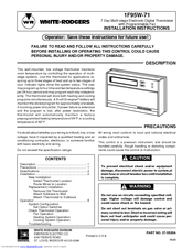 White Rodgers 1F95W-71 Installation Instructions Manual
