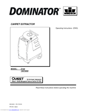 Windsor Dominator 10070090 Operating Instructions Manual
