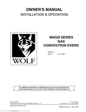 Wolf WKGD ML-126621 Owner's Manual