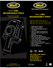 Wolf ATEX R-50 Operation & Maintenance Instructions Manual