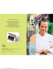 Wolfgang Puck BBLFP005 Signature Collection User Manual