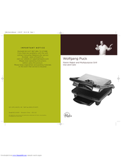 Wolfgang Puck Bistro BCGL0035 Use And Care Manual