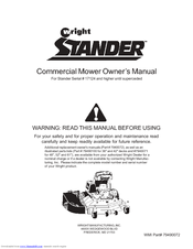 Wright Manufacturing Mower Owner's Manual