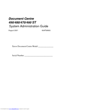 Xerox Document Centre 480 ST System Administration Manual
