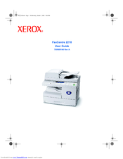 Xerox 2218 - FaxCentre B/W Laser User Manual