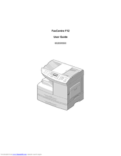 Xerox FaxCentre F12 User Manual