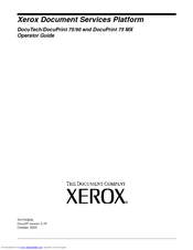 Xerox DocuTech 75 Operator's Manual