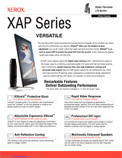 Xerox VERSATILE XAP Series Specifications