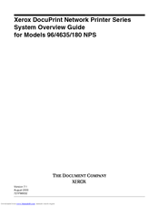 Xerox 96, 4635, 180 System Overview Manual