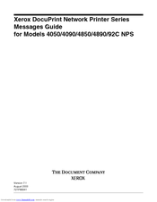 Xerox DocuPrint 4090 NPS Message Manual