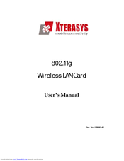 Xterasys Wireless LAN Card User Manual