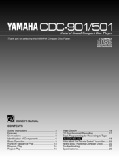 Yamaha CDC-501 Owner's Manual