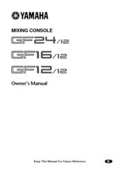 Yamaha GF24/12 Owner's Manual