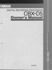 Yamaha CBX-D5 Owner's Manual