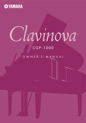 Yamaha Clavinova CGP-1000 Owner's Manual