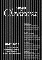 Yamaha Clavinova CLP-311 Mode D'emploi