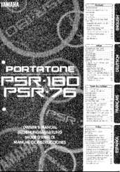 Yamaha PortaTone PSR-76 Bedienungsanleitung