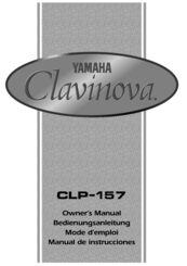 Yamaha Clavinova CLP-157 Owner's Manual