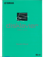 Yamaha Disklavier YMM Series Operation Manual
