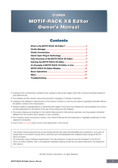 Yamaha MOTIF-RACK XS Editor Owner's Manual