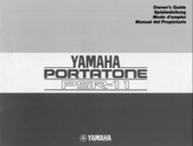 Yamaha Portatone PSR-11G Owner's Manual