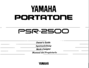 Yamaha PortaTone PSR-2500 Owner's Manual