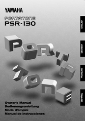 Yamaha Portatone PSR-130 Manual De Usuario