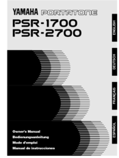 Yamaha PortaTone PSR-1700 Owner's Manual