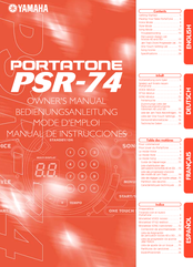 Yamaha Portatone PSR-74 Manual De Instrucciones