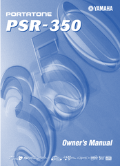 Yamaha PortaTone PSR-350 Owner's Manual