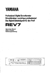 Yamaha REV7 Operating Manual