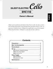 Yamaha Silent Cello SVC110 Owner's Manual