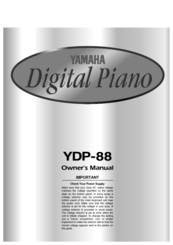Yamaha YDP-88 Owner's Manual